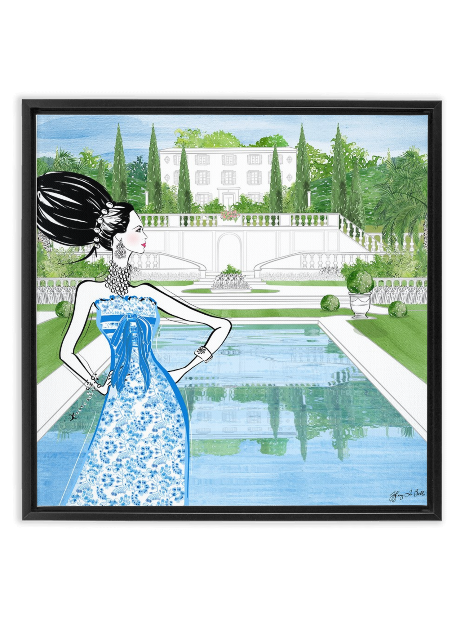 Chanel Haute Couture Spring - Illustration - Canvas Gallery Print - Unframed or Framed - Tiffany La Belle