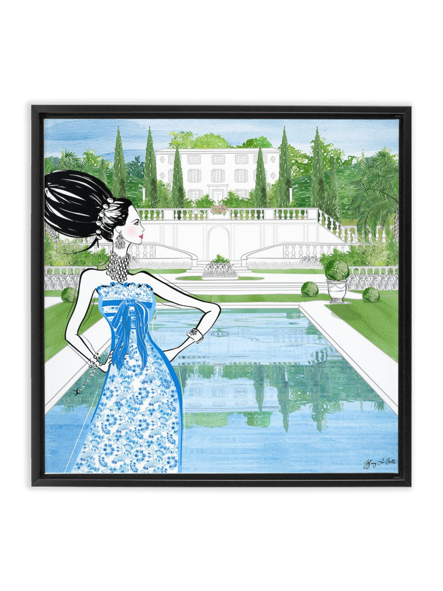 Chanel Haute Couture Spring - Illustration - Canvas Gallery Print - Unframed or Framed - Tiffany La Belle
