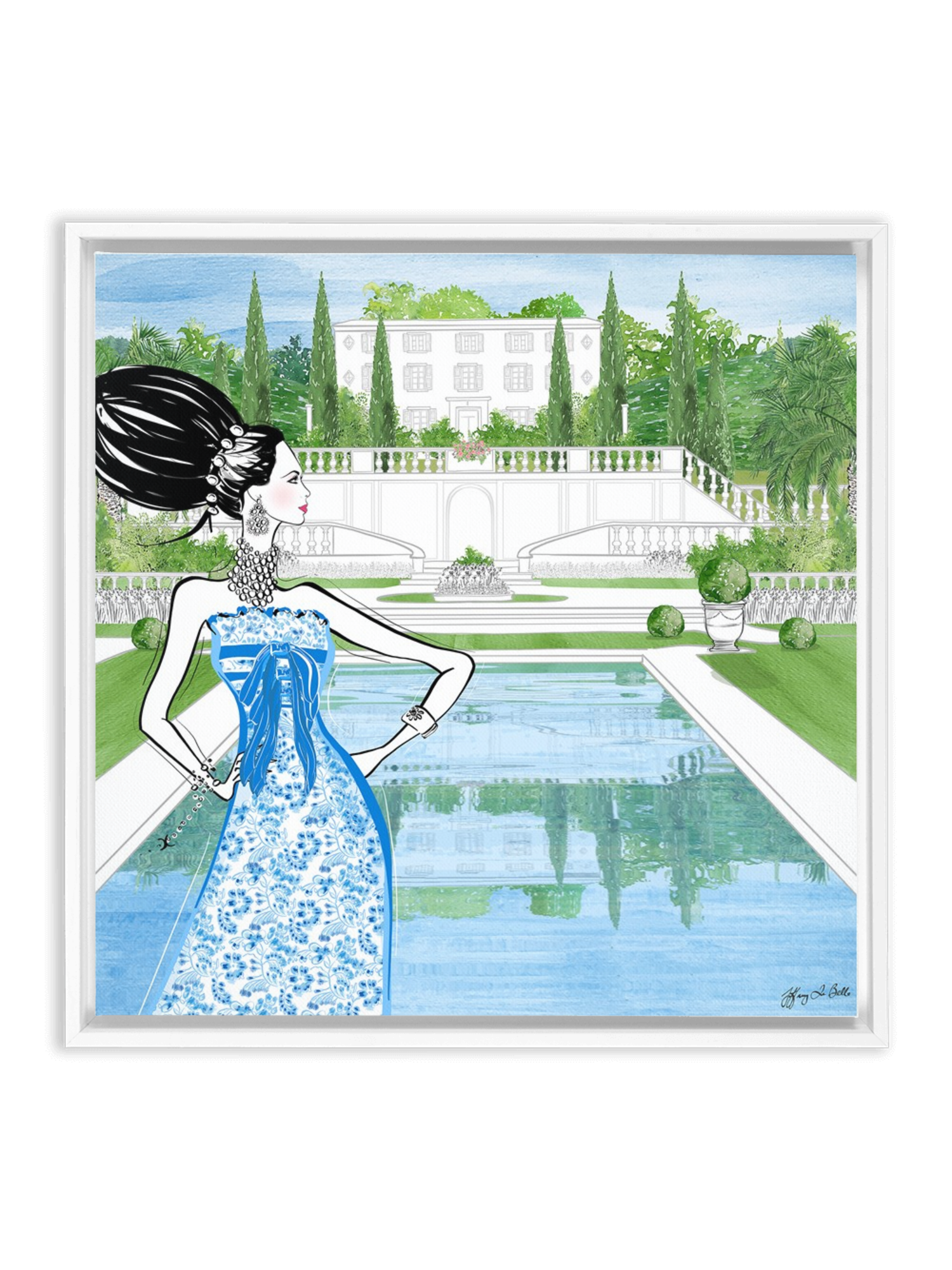 Chanel Haute Couture Spring - Illustration - Canvas Gallery Print - Unframed or Framed - Tiffany La Belle