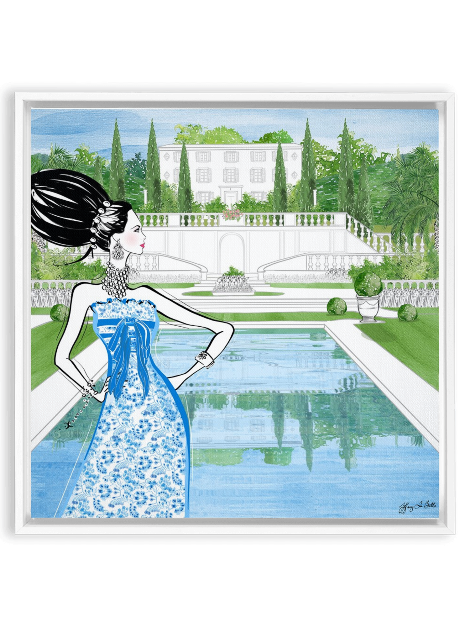 Chanel Haute Couture Spring - Illustration - Canvas Gallery Print - Unframed or Framed - Tiffany La Belle