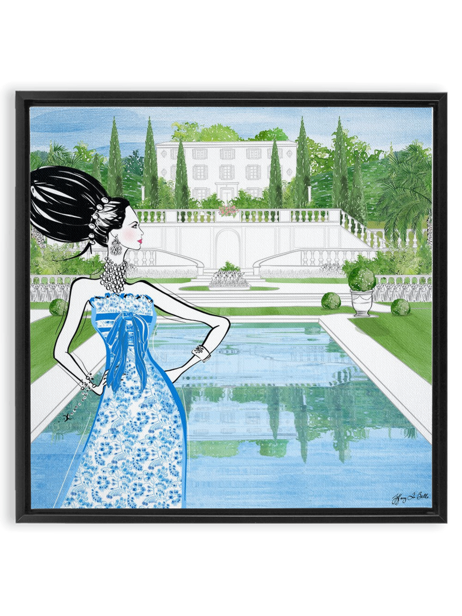 Chanel Haute Couture Spring - Illustration - Canvas Gallery Print - Unframed or Framed - Tiffany La Belle