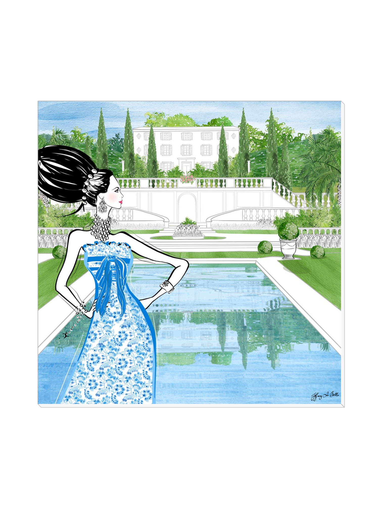 Chanel Haute Couture Spring - Illustration - Canvas Gallery Print - Unframed or Framed - Tiffany La Belle