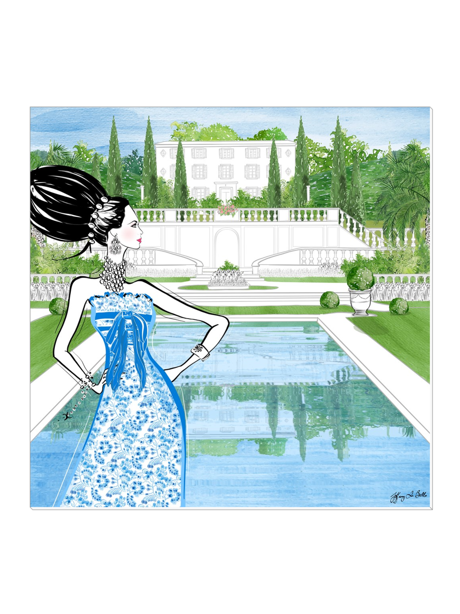 Chanel Haute Couture Spring - Illustration - Canvas Gallery Print - Unframed or Framed - Tiffany La Belle