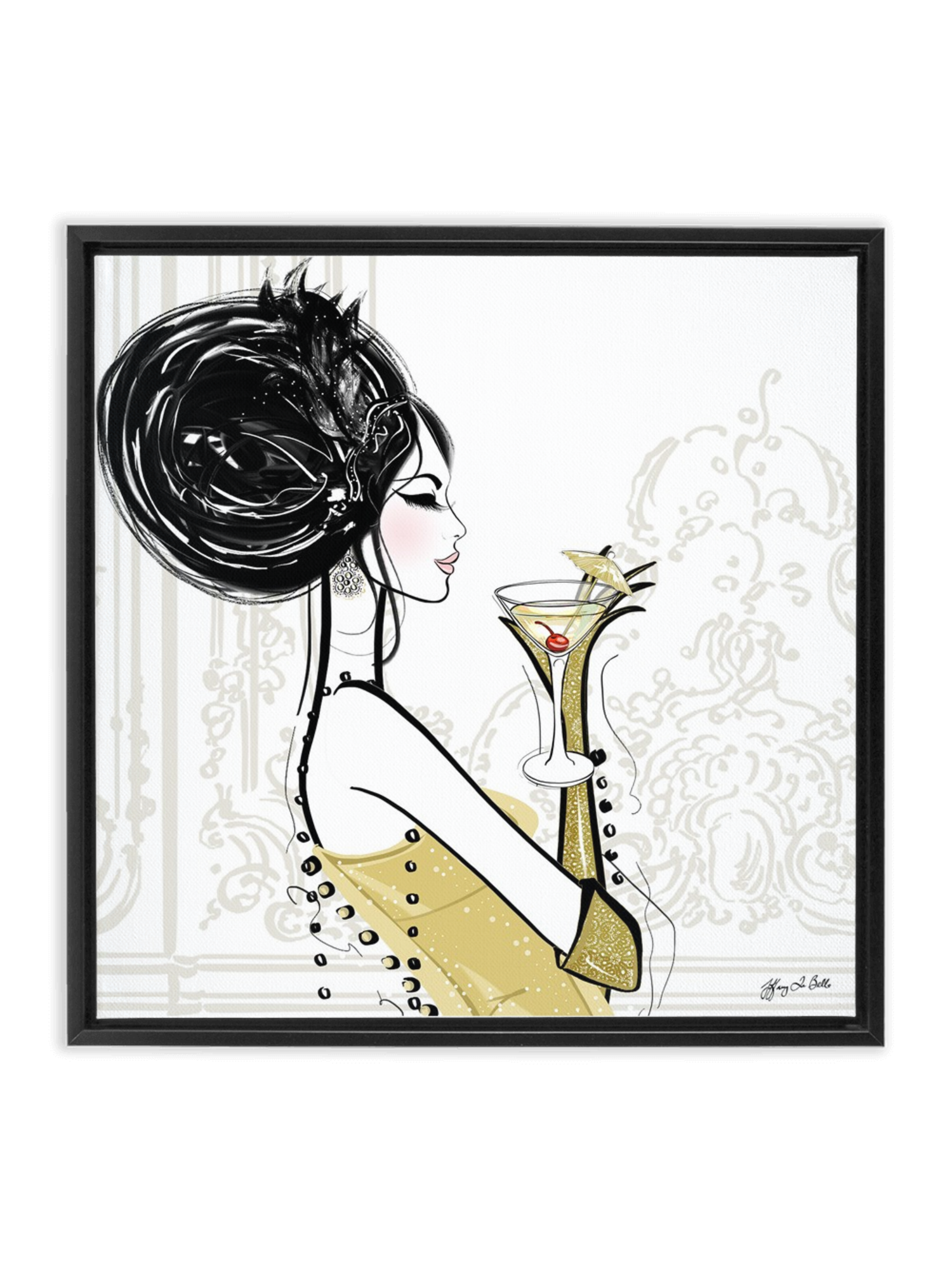Cocktail Hour - Illustration - Canvas Gallery Print - Unframed or Framed - Tiffany La Belle