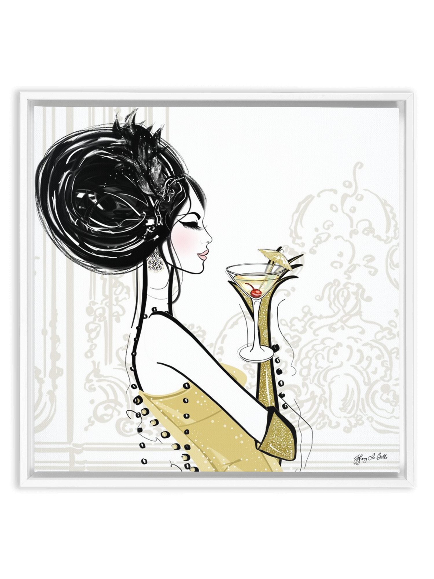 Cocktail Hour - Illustration - Canvas Gallery Print - Unframed or Framed - Tiffany La Belle