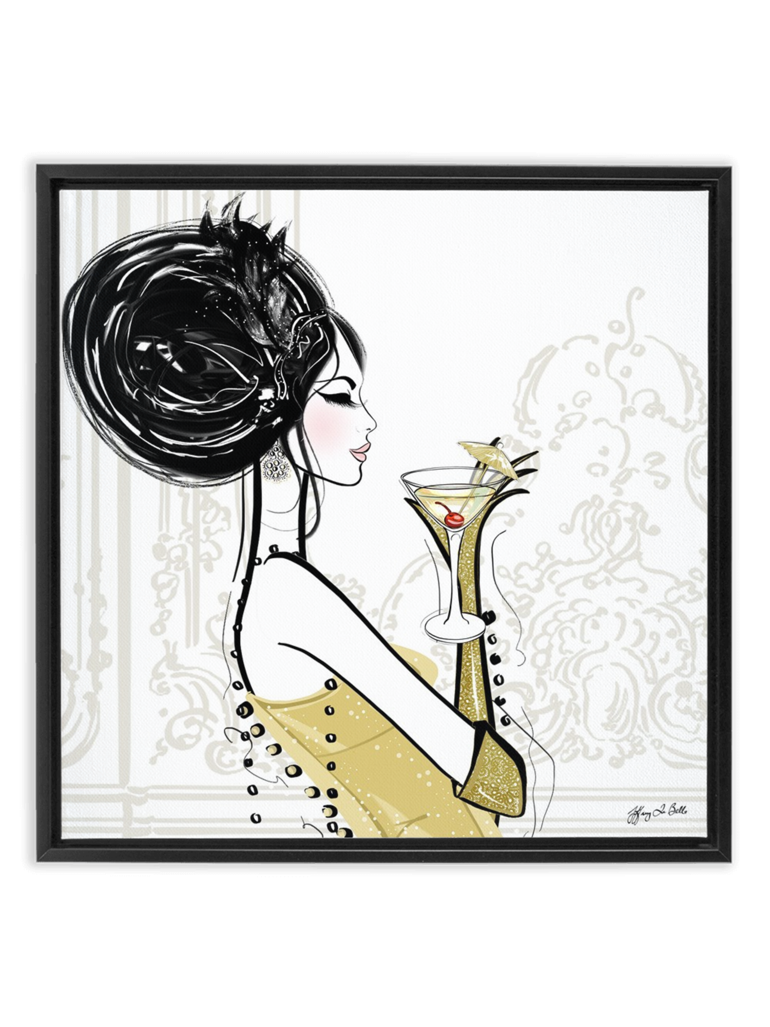 Cocktail Hour - Illustration - Canvas Gallery Print - Unframed or Framed - Tiffany La Belle