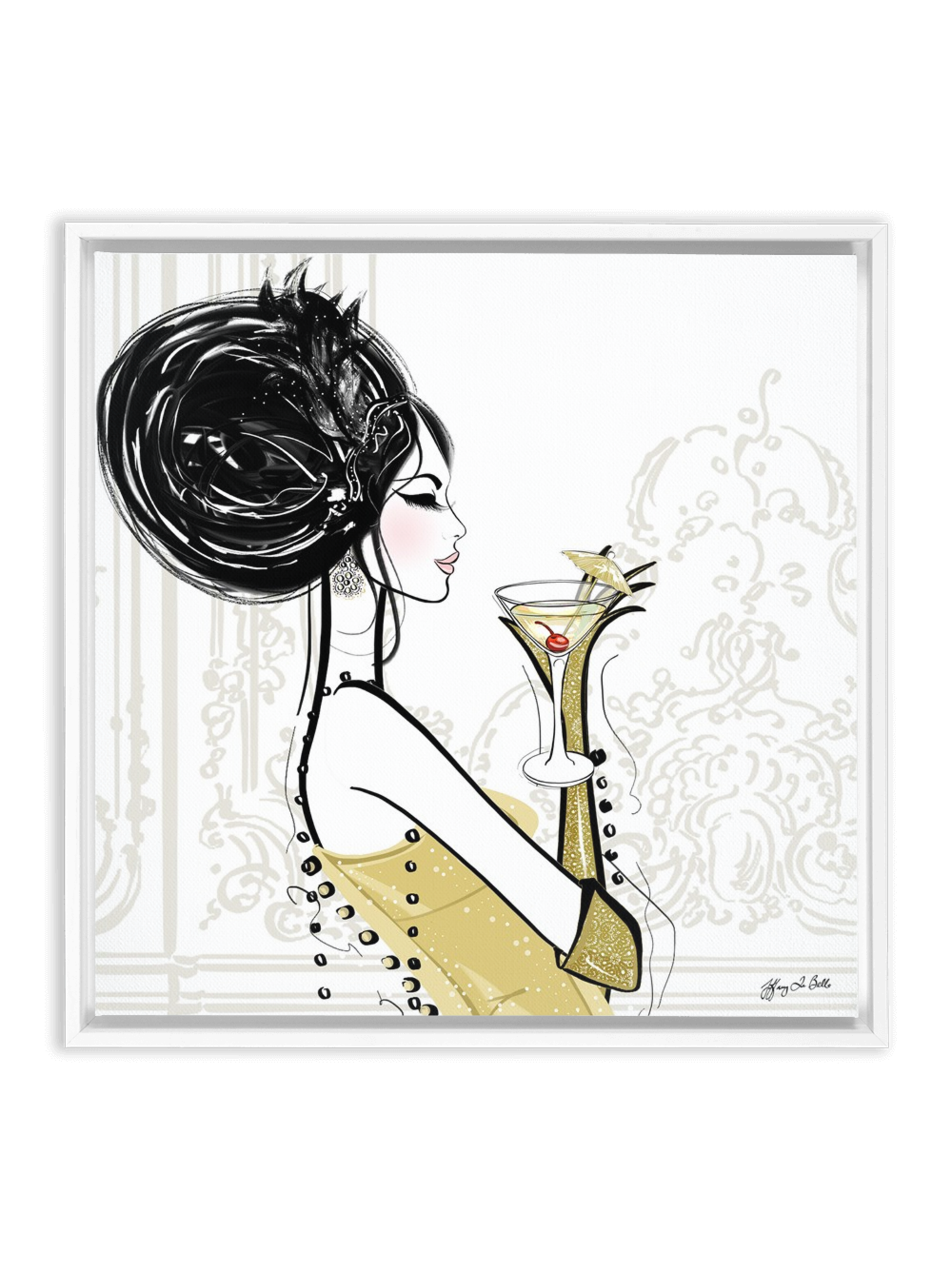 Cocktail Hour - Illustration - Canvas Gallery Print - Unframed or Framed - Tiffany La Belle