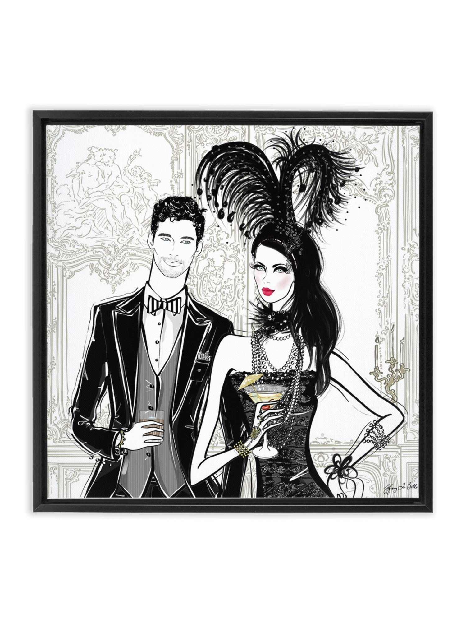 Friday Extravaganza - Illustration - Canvas Gallery Print - Unframed or Framed - Tiffany La Belle