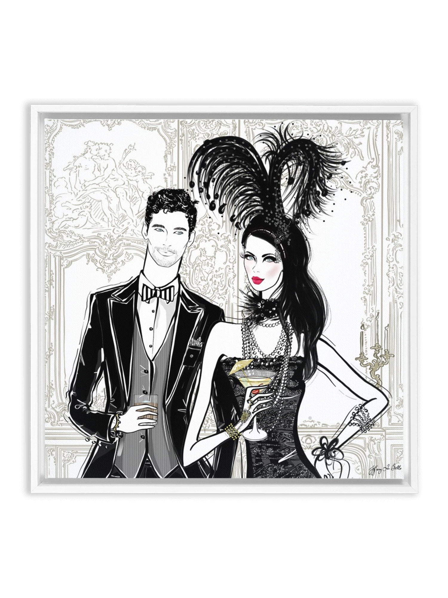 Friday Extravaganza - Illustration - Canvas Gallery Print - Unframed or Framed - Tiffany La Belle