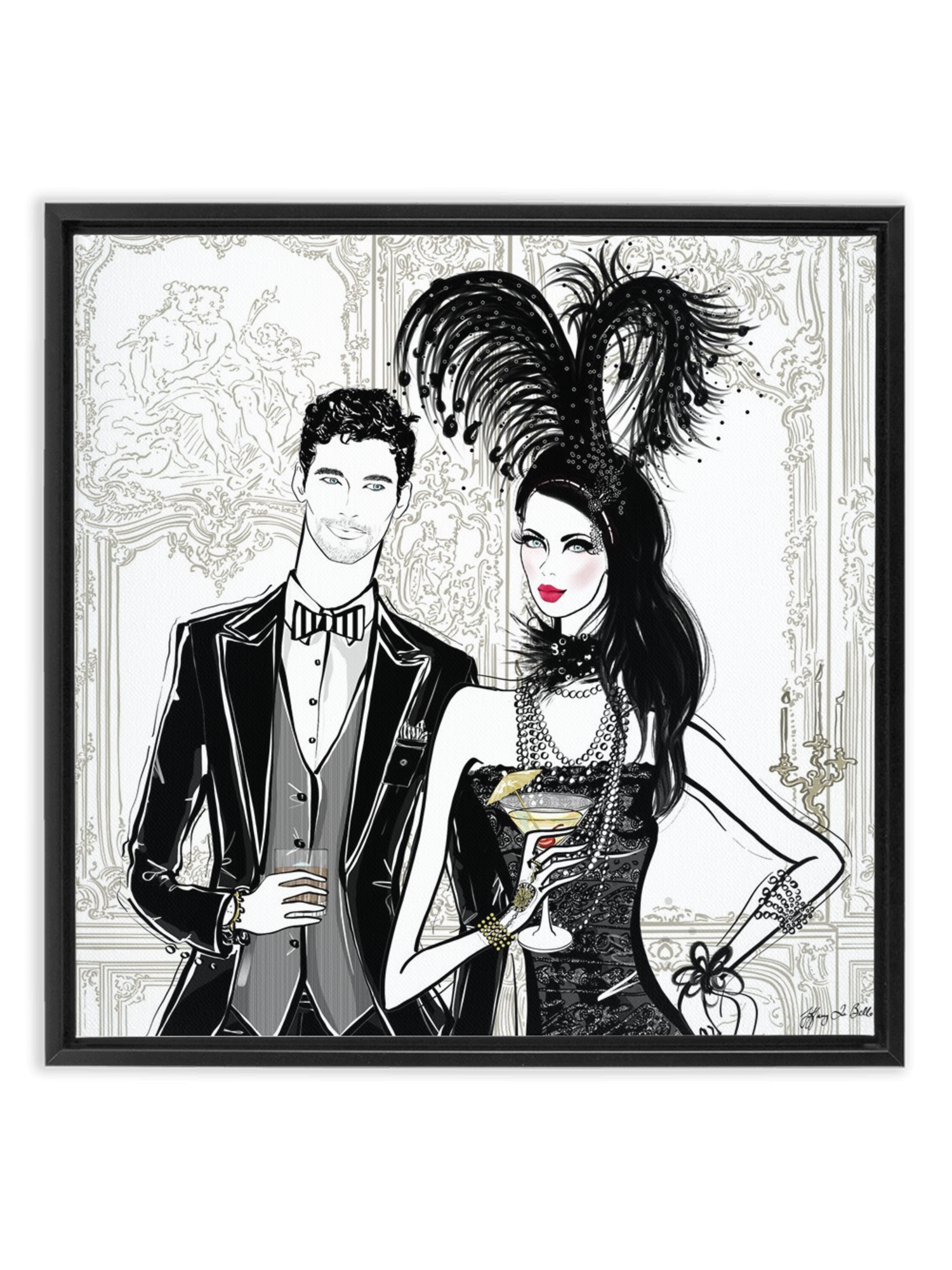 Friday Extravaganza - Illustration - Canvas Gallery Print - Unframed or Framed - Tiffany La Belle