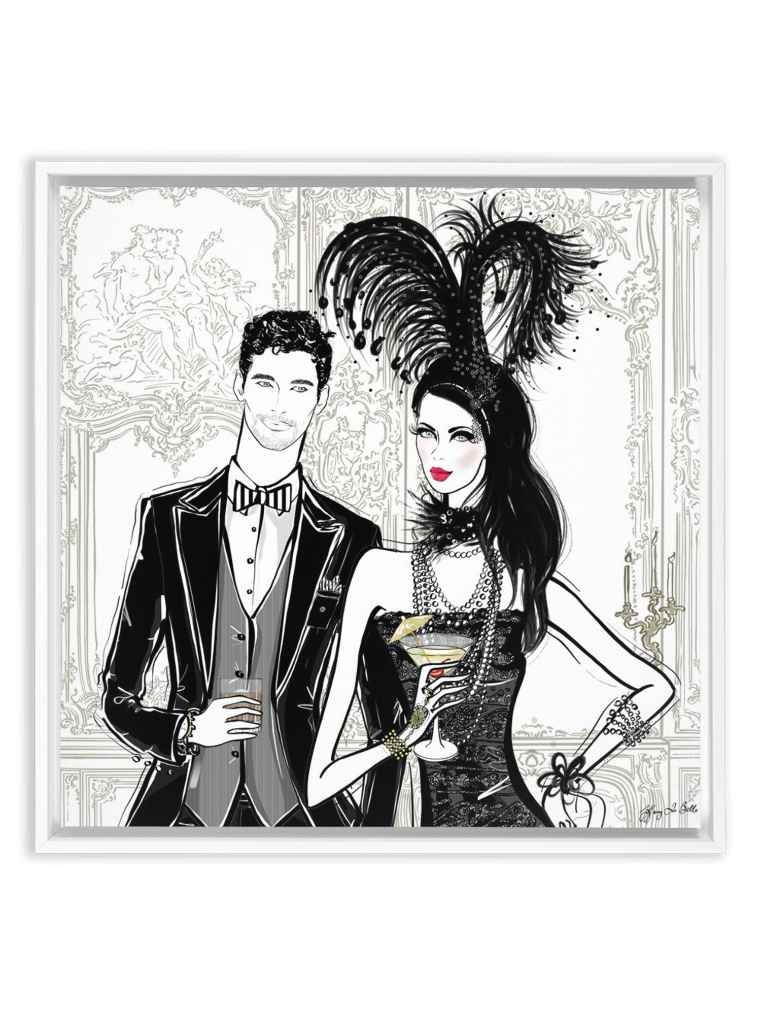 Friday Extravaganza - Illustration - Canvas Gallery Print - Unframed or Framed - Tiffany La Belle