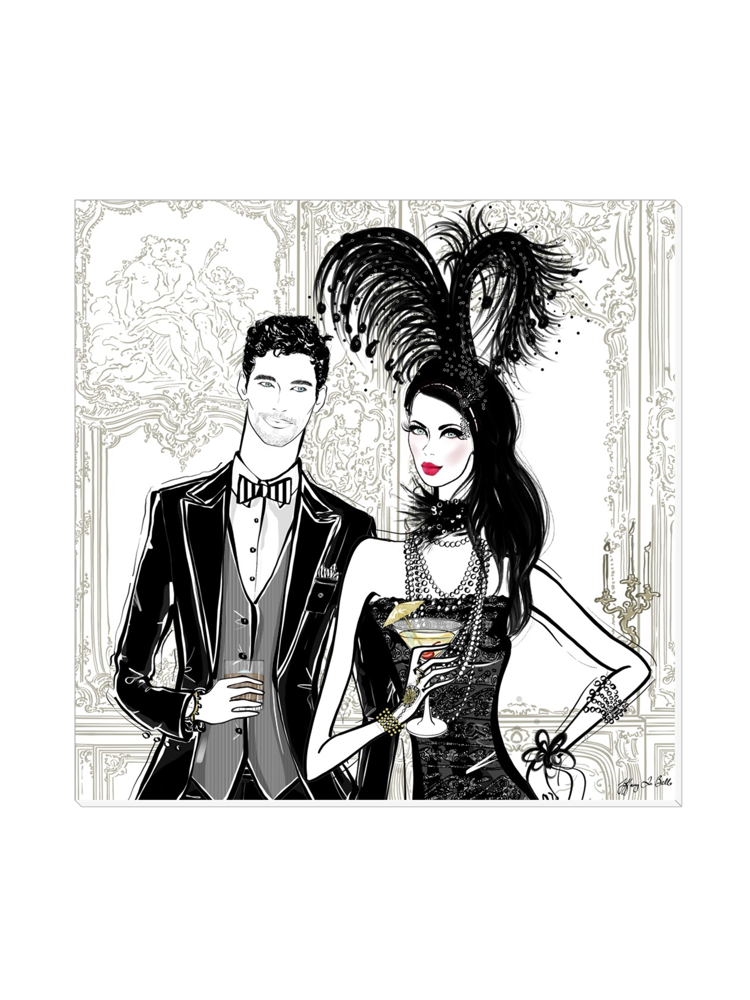 Friday Extravaganza - Illustration - Canvas Gallery Print - Unframed or Framed - Tiffany La Belle