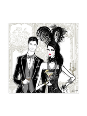 Friday Extravaganza - Illustration - Canvas Gallery Print - Unframed or Framed - Tiffany La Belle