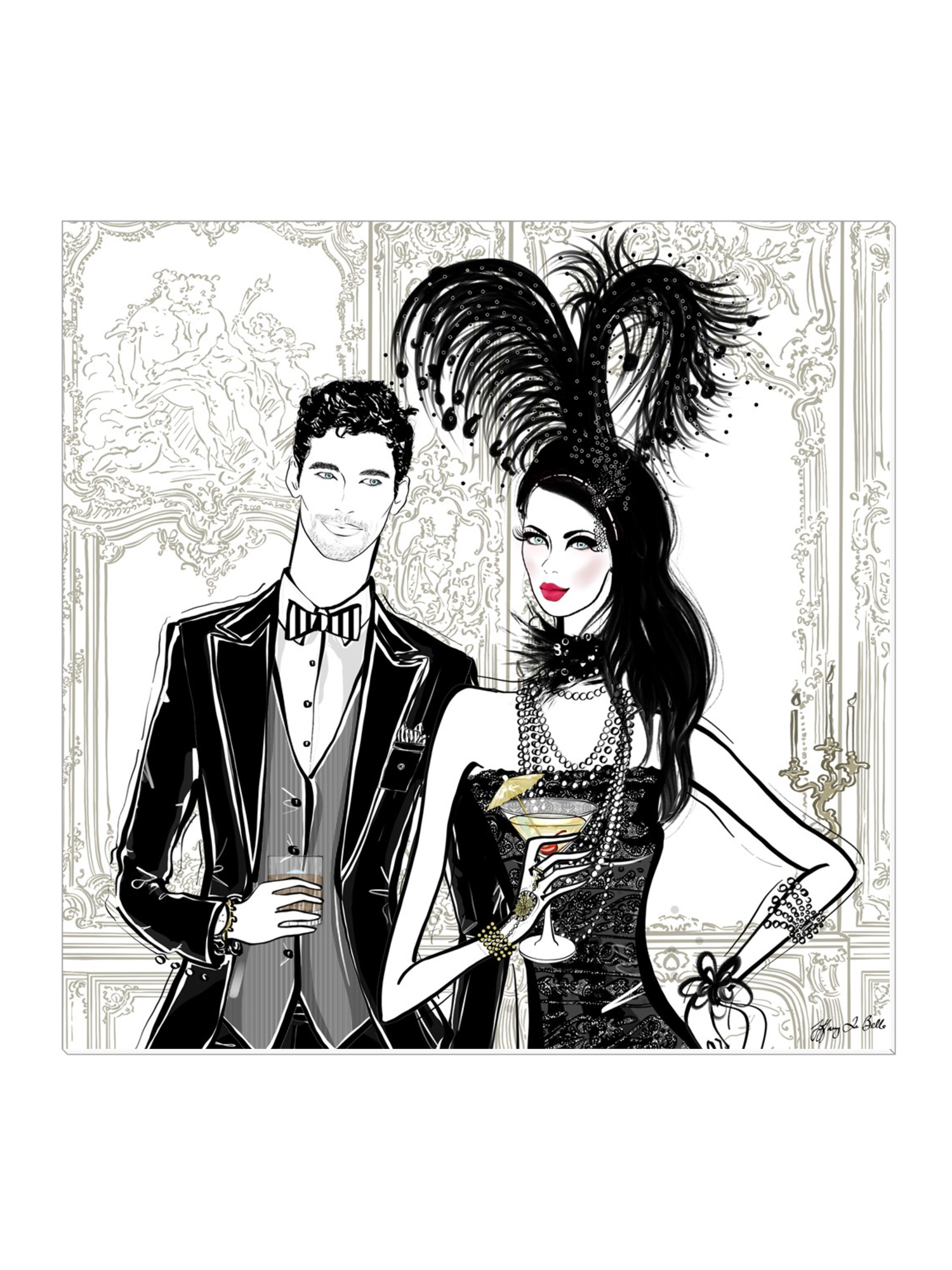 Friday Extravaganza - Illustration - Canvas Gallery Print - Unframed or Framed - Tiffany La Belle