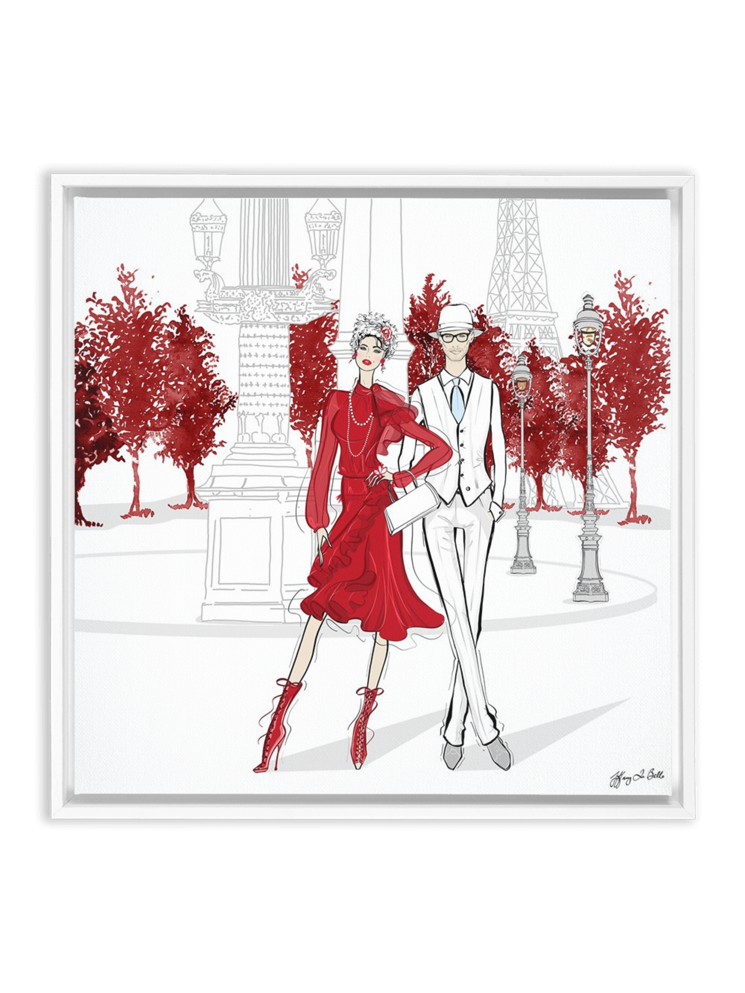 Giambattista Valli Paris - Illustration - Canvas Gallery Print - Unframed or Framed - Tiffany La Belle