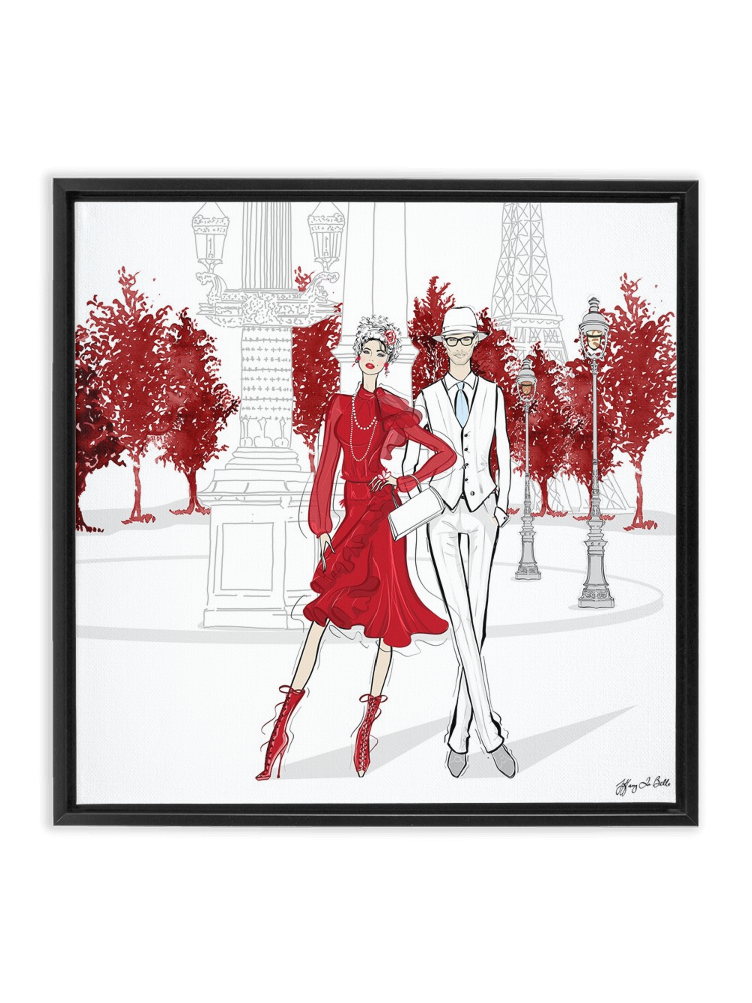 Giambattista Valli Paris - Illustration - Canvas Gallery Print - Unframed or Framed - Tiffany La Belle