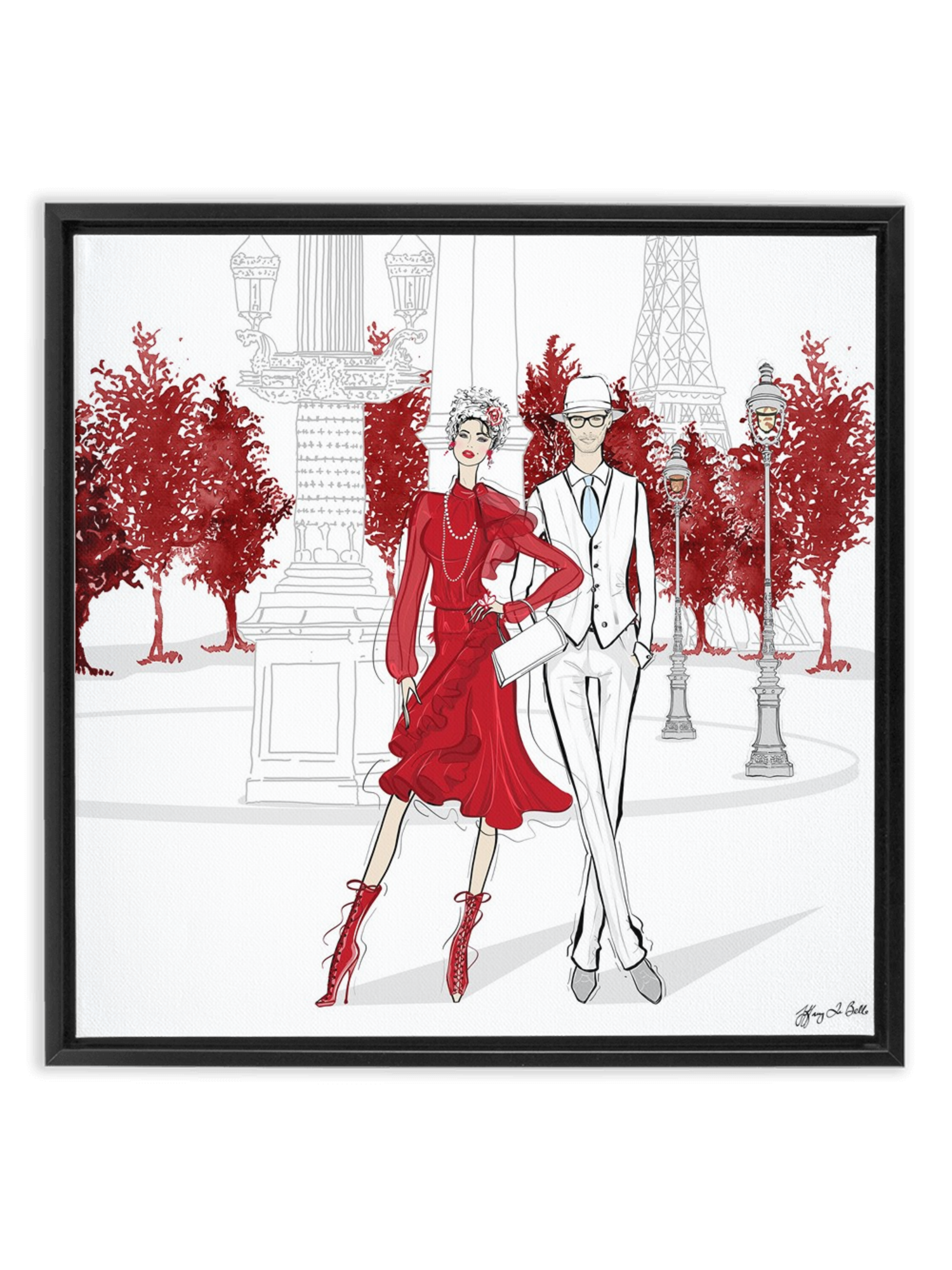 Giambattista Valli Paris - Illustration - Canvas Gallery Print - Unframed or Framed - Tiffany La Belle