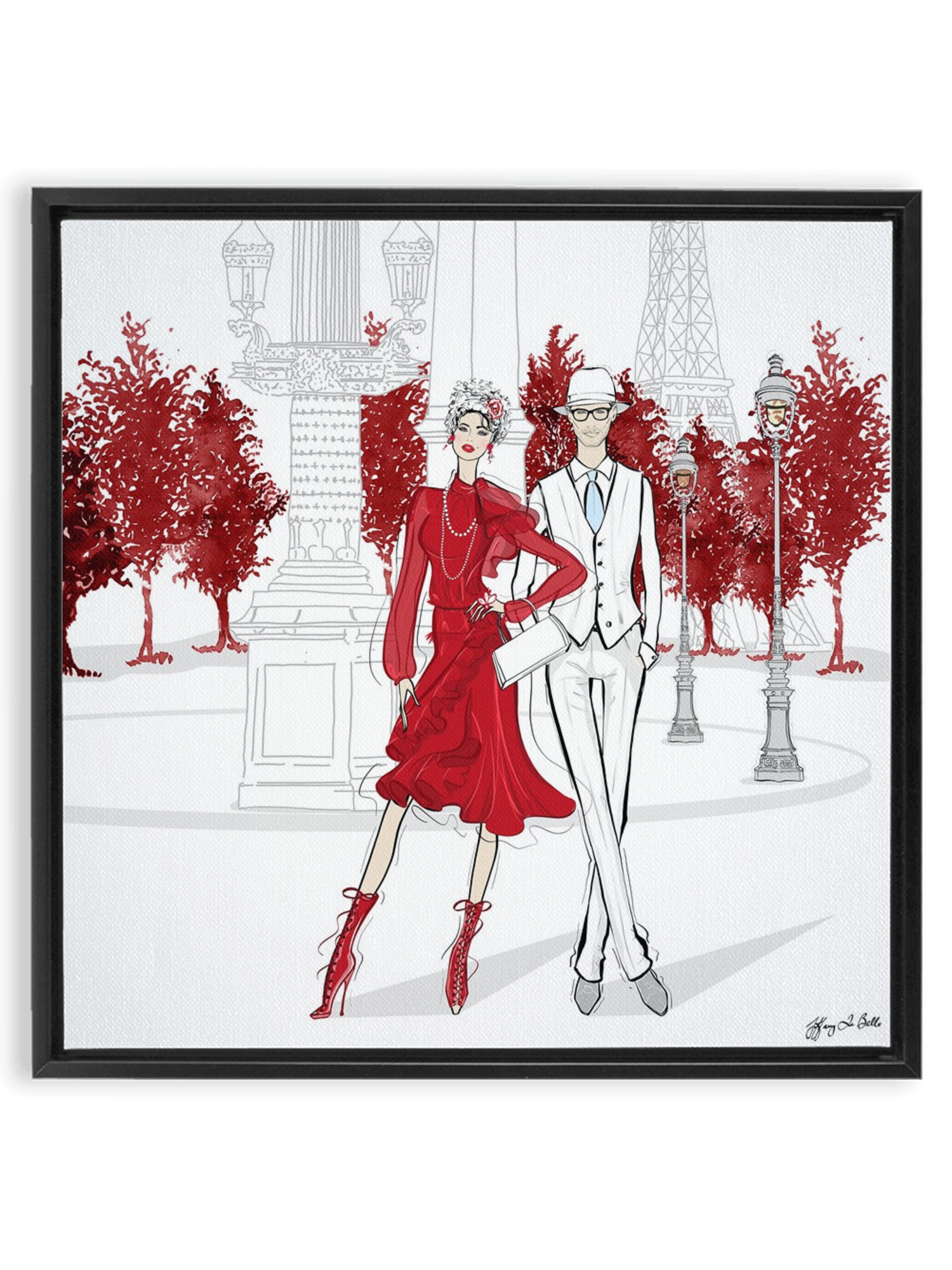 Giambattista Valli Paris - Illustration - Canvas Gallery Print - Unframed or Framed - Tiffany La Belle