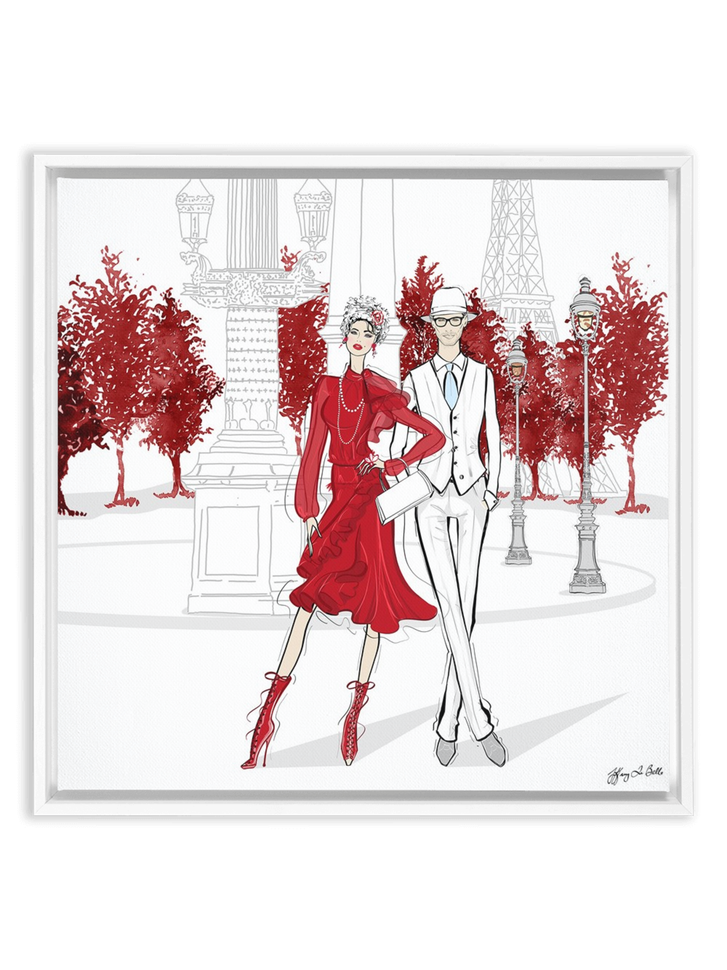 Giambattista Valli Paris - Illustration - Canvas Gallery Print - Unframed or Framed - Tiffany La Belle