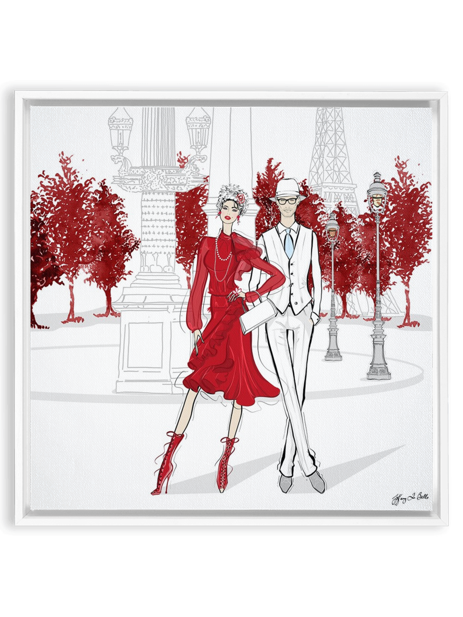 Giambattista Valli Paris - Illustration - Canvas Gallery Print - Unframed or Framed - Tiffany La Belle