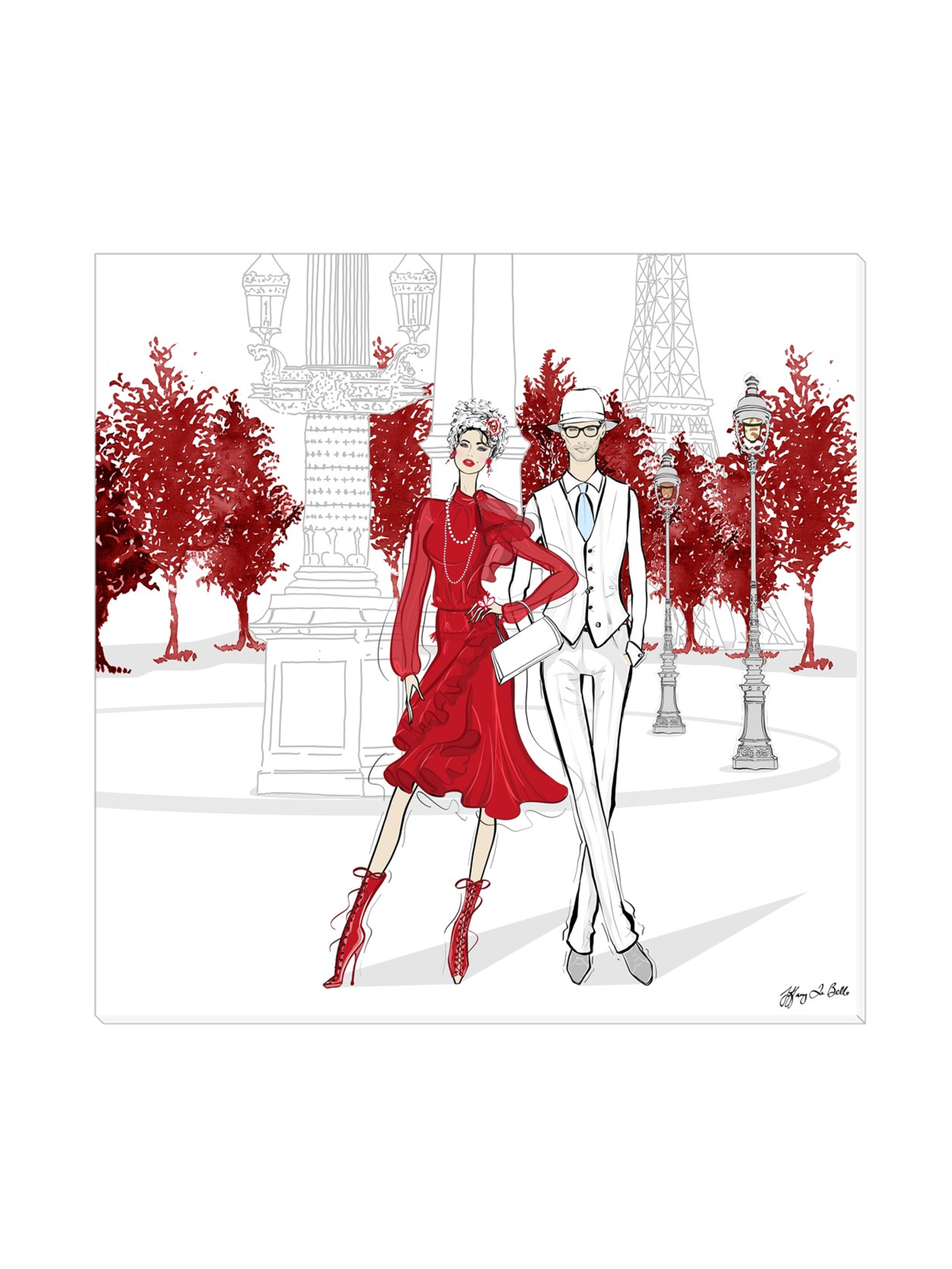 Giambattista Valli Paris - Illustration - Canvas Gallery Print - Unframed or Framed - Tiffany La Belle