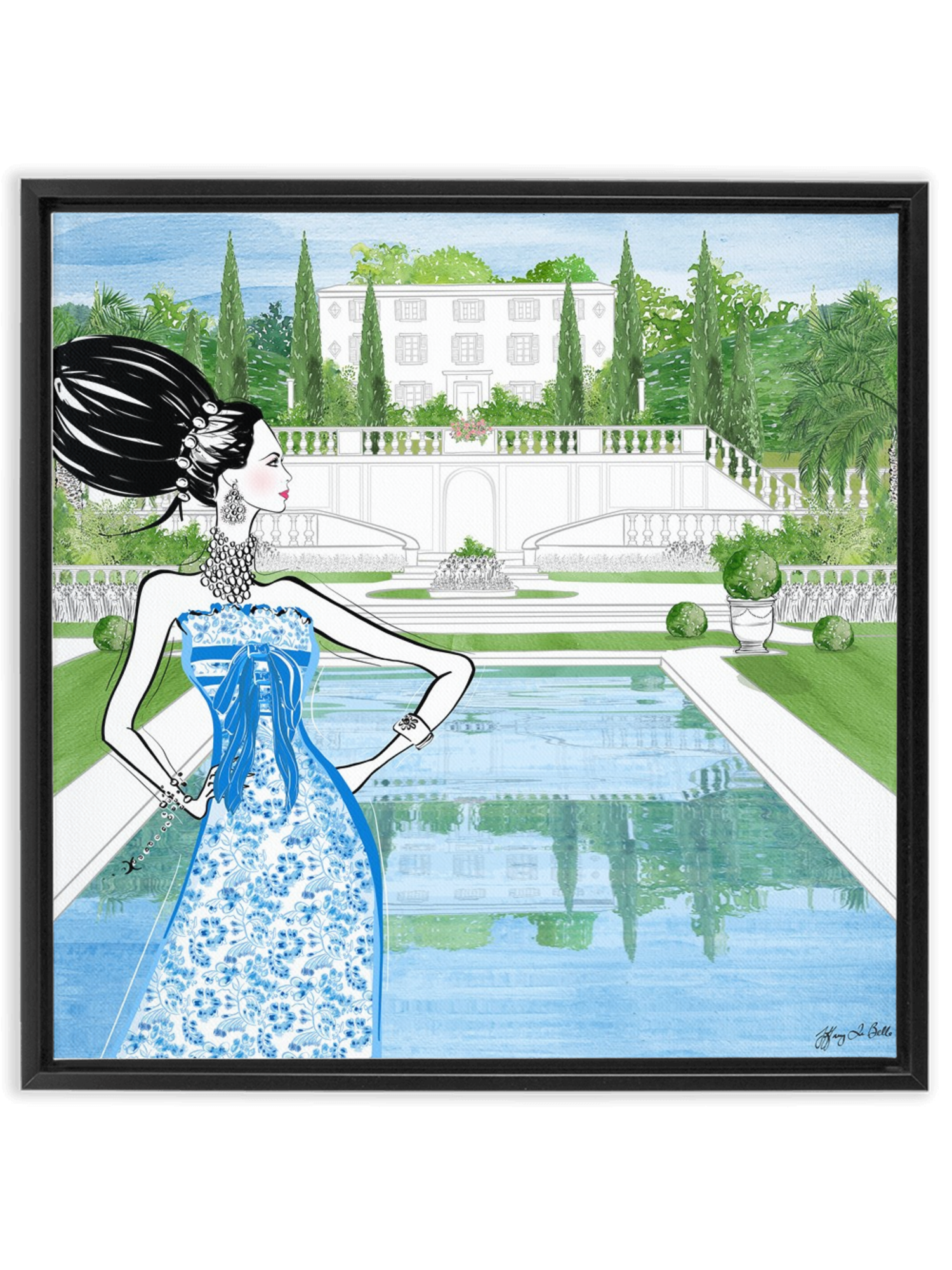 Chanel Haute Couture Spring - Illustration - Canvas Gallery Print - Unframed or Framed - Tiffany La Belle