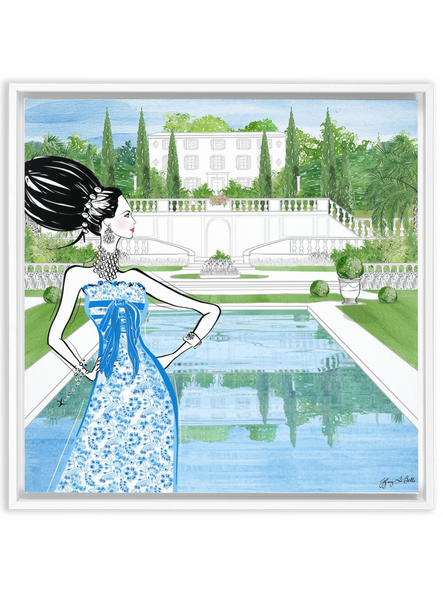 Chanel Haute Couture Spring - Illustration - Canvas Gallery Print - Unframed or Framed - Tiffany La Belle