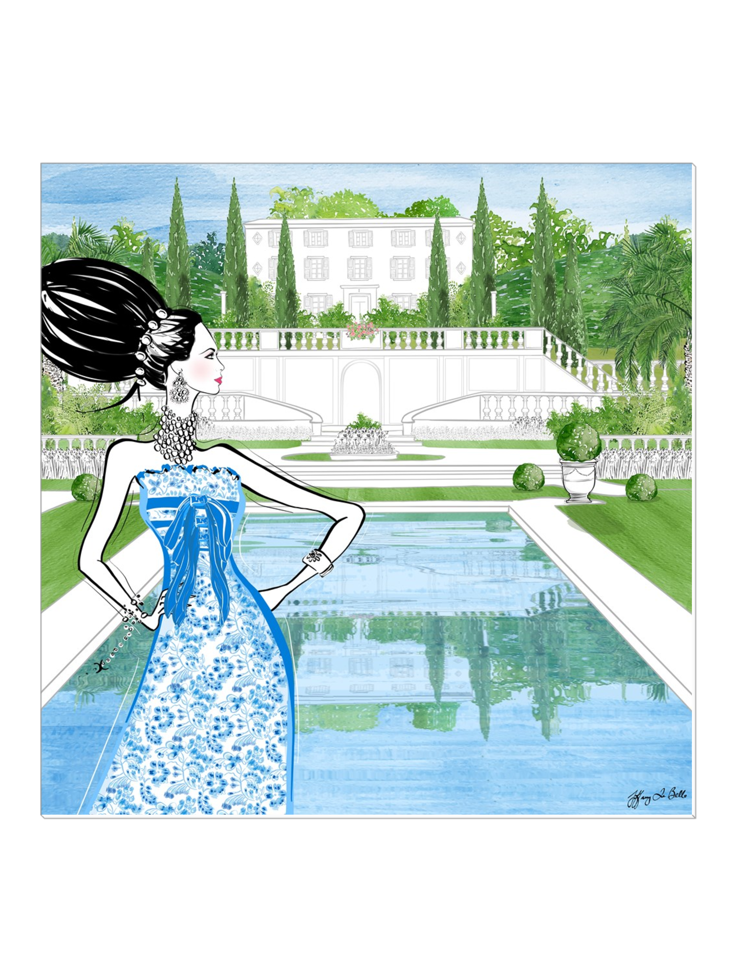Chanel Haute Couture Spring - Illustration - Canvas Gallery Print - Unframed or Framed - Tiffany La Belle