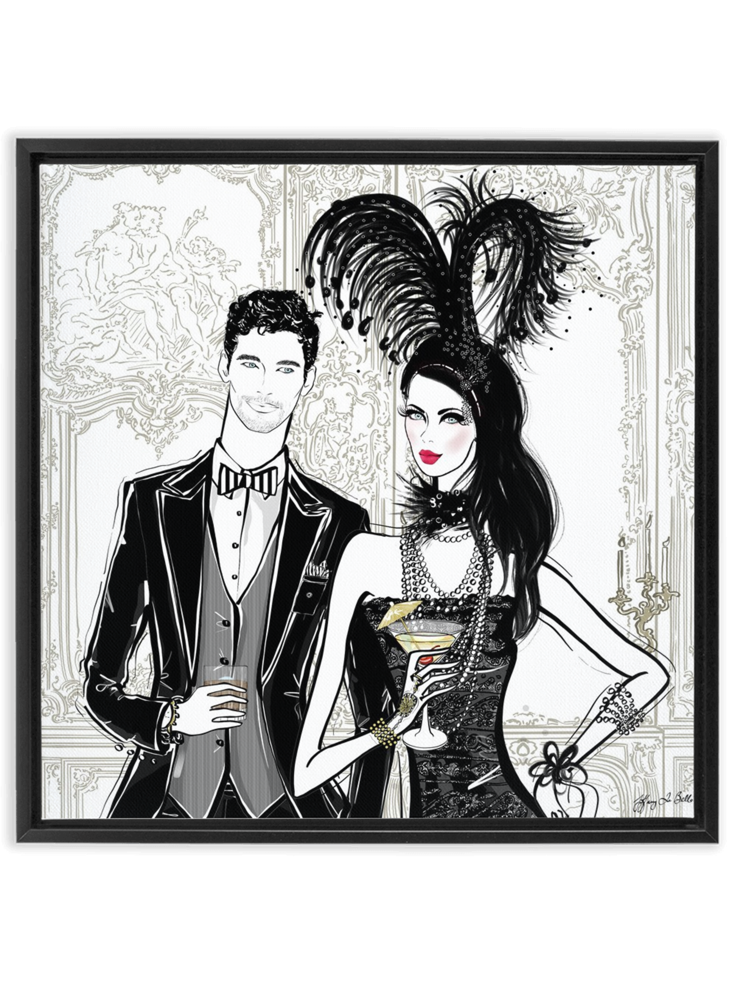 Friday Extravaganza - Illustration - Canvas Gallery Print - Unframed or Framed - Tiffany La Belle