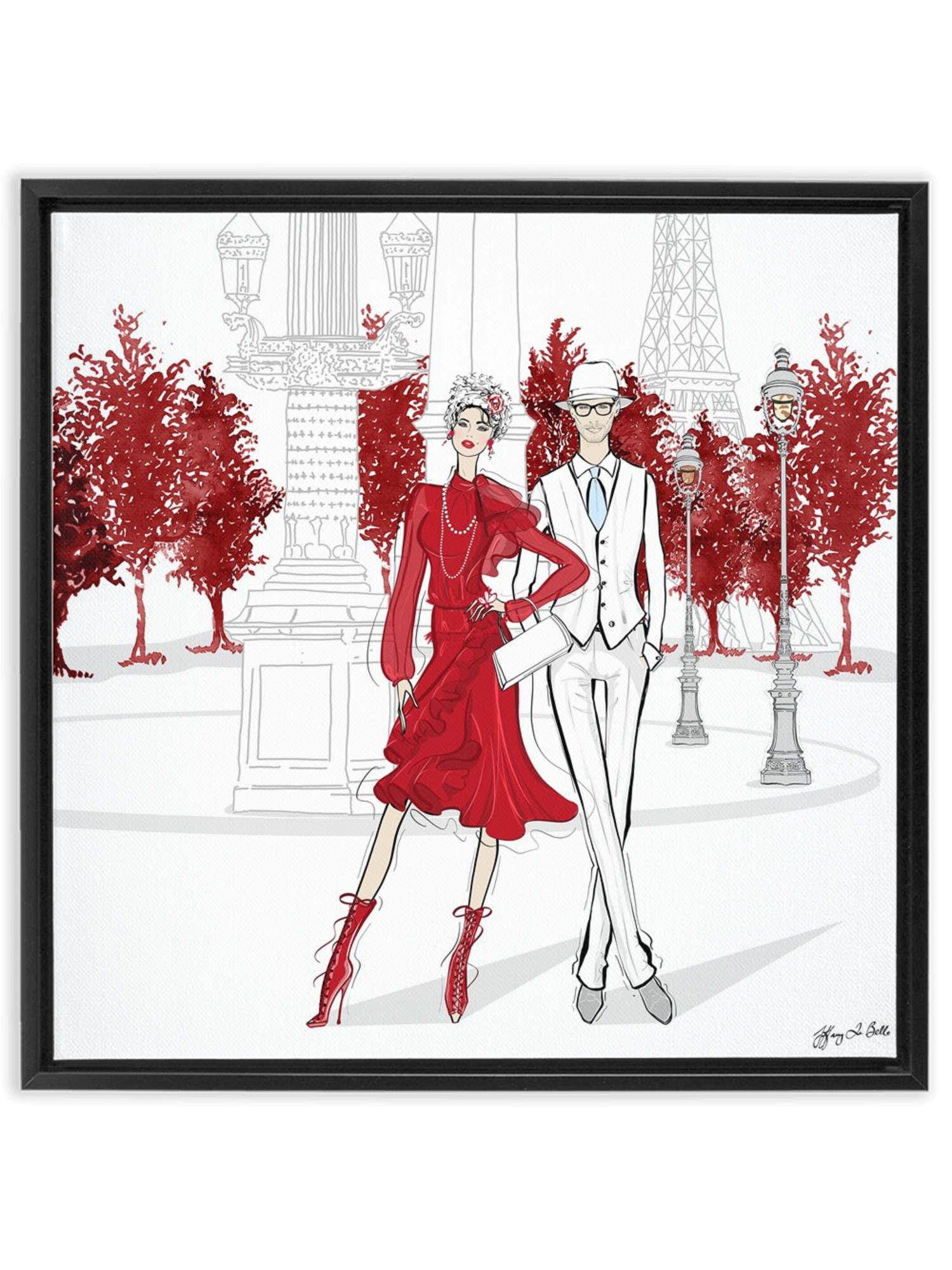 Giambattista Valli Paris - Illustration - Canvas Gallery Print - Unframed or Framed - Tiffany La Belle
