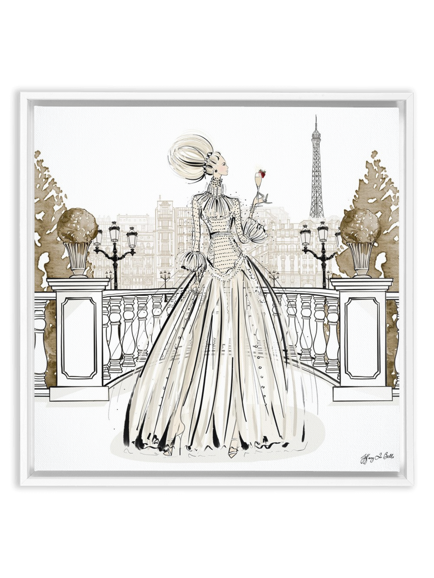 Paris Fashion Week Haute Couture - Illustration - Canvas Gallery Print - Unframed or Framed - Tiffany La Belle