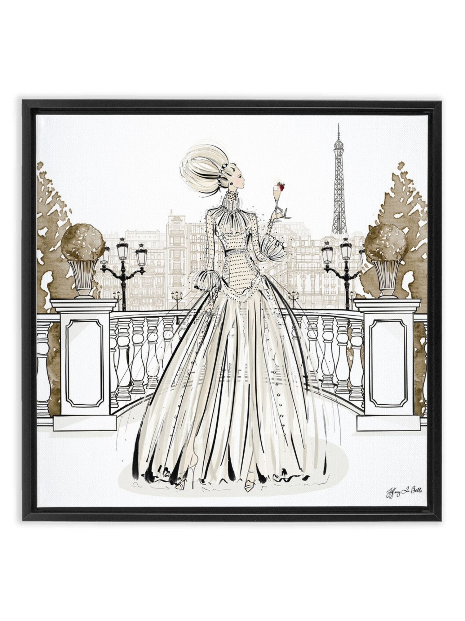 Paris Fashion Week Haute Couture - Illustration - Canvas Gallery Print - Unframed or Framed - Tiffany La Belle