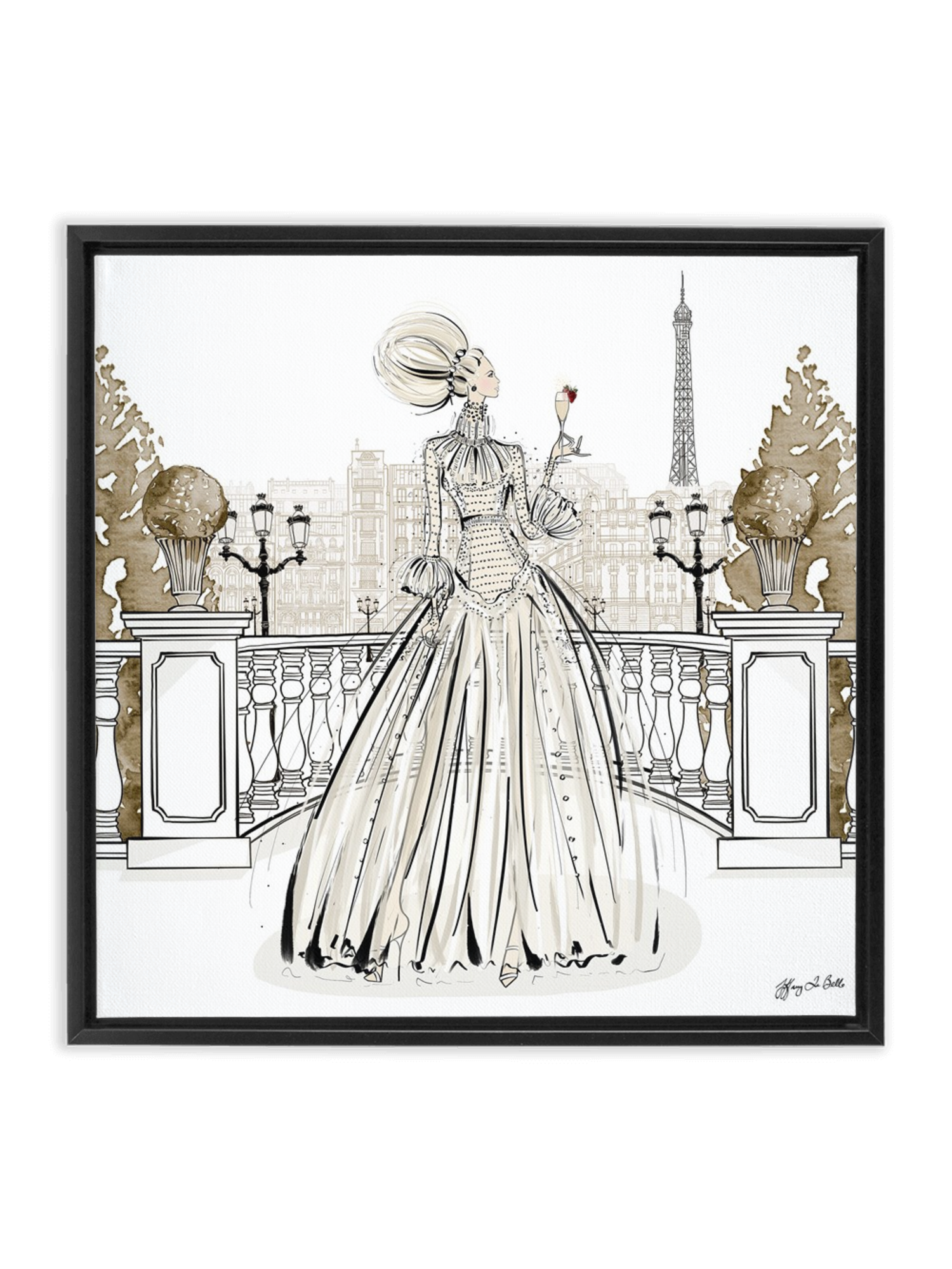 Paris Fashion Week Haute Couture - Illustration - Canvas Gallery Print - Unframed or Framed - Tiffany La Belle
