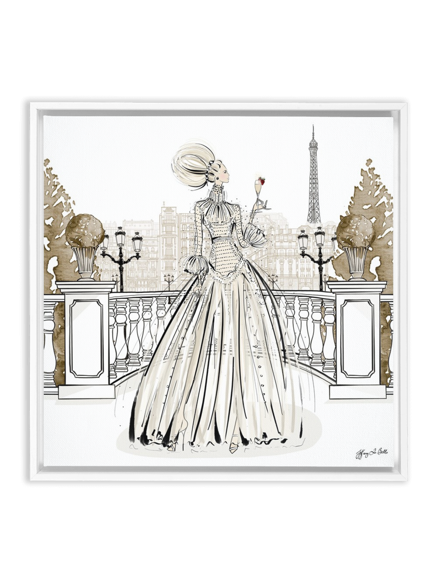 Paris Fashion Week Haute Couture - Illustration - Canvas Gallery Print - Unframed or Framed - Tiffany La Belle