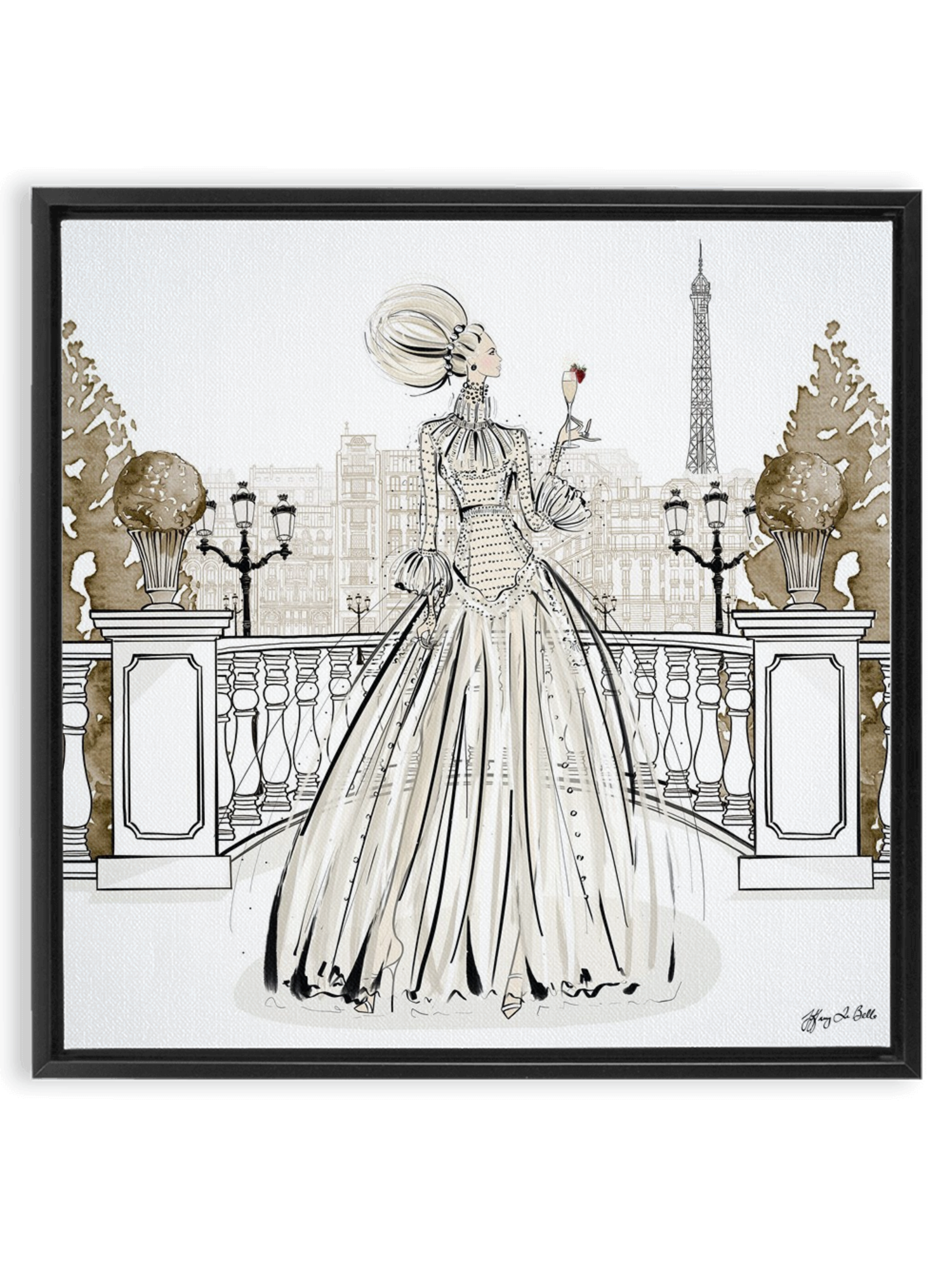 Paris Fashion Week Haute Couture - Illustration - Canvas Gallery Print - Unframed or Framed - Tiffany La Belle