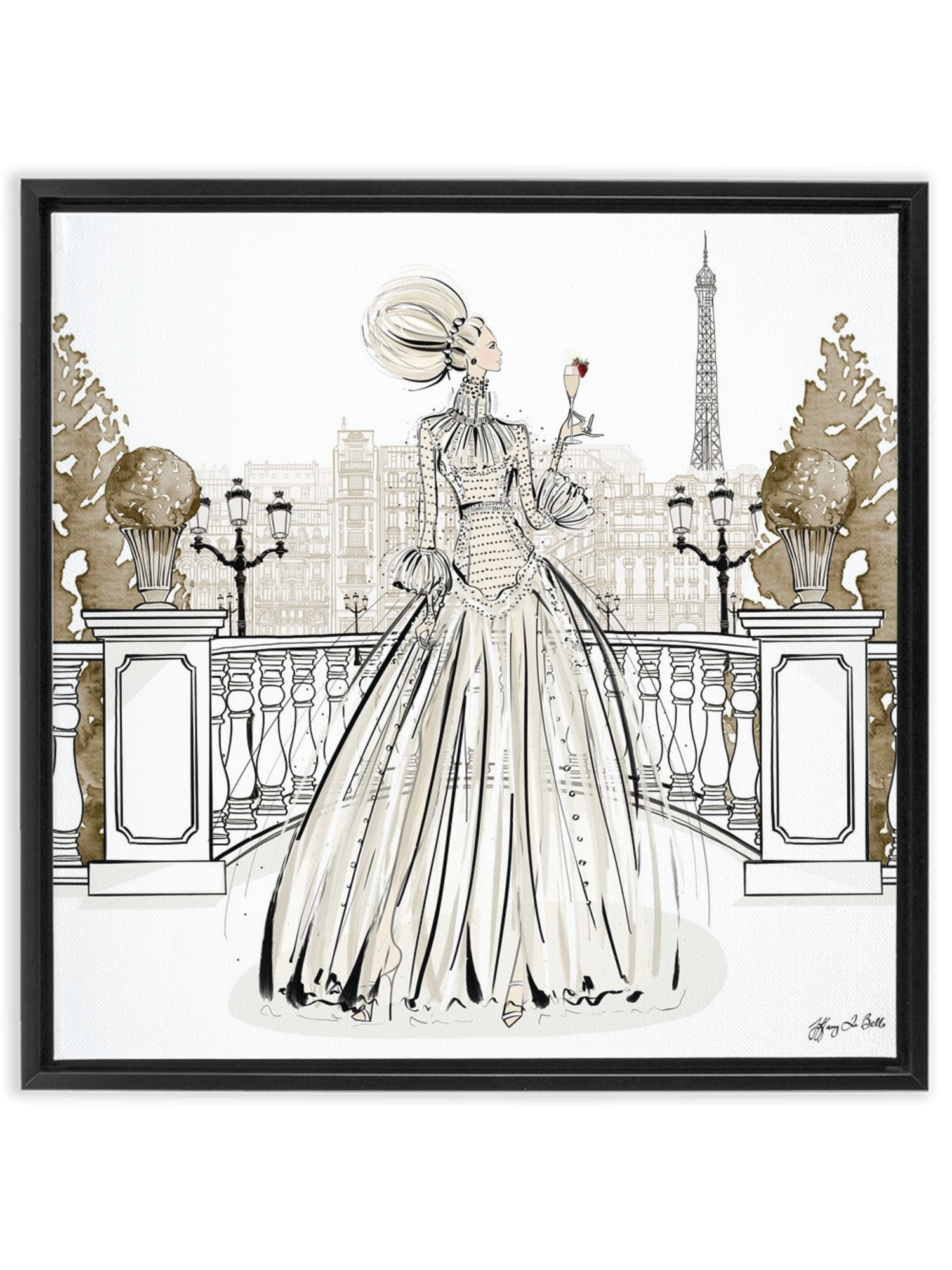Paris Fashion Week Haute Couture - Illustration - Canvas Gallery Print - Unframed or Framed - Tiffany La Belle
