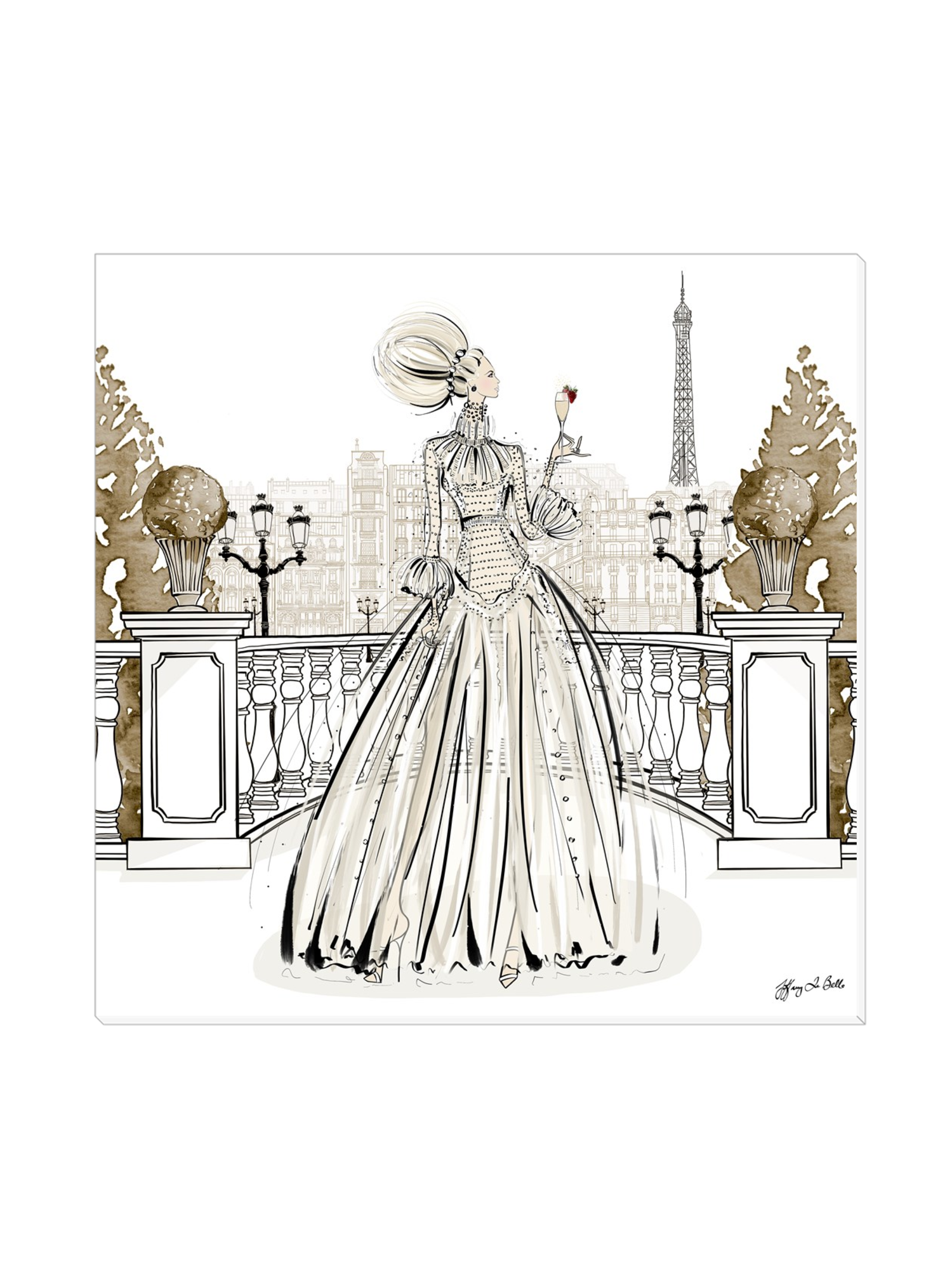 Paris Fashion Week Haute Couture - Illustration - Canvas Gallery Print - Unframed or Framed - Tiffany La Belle