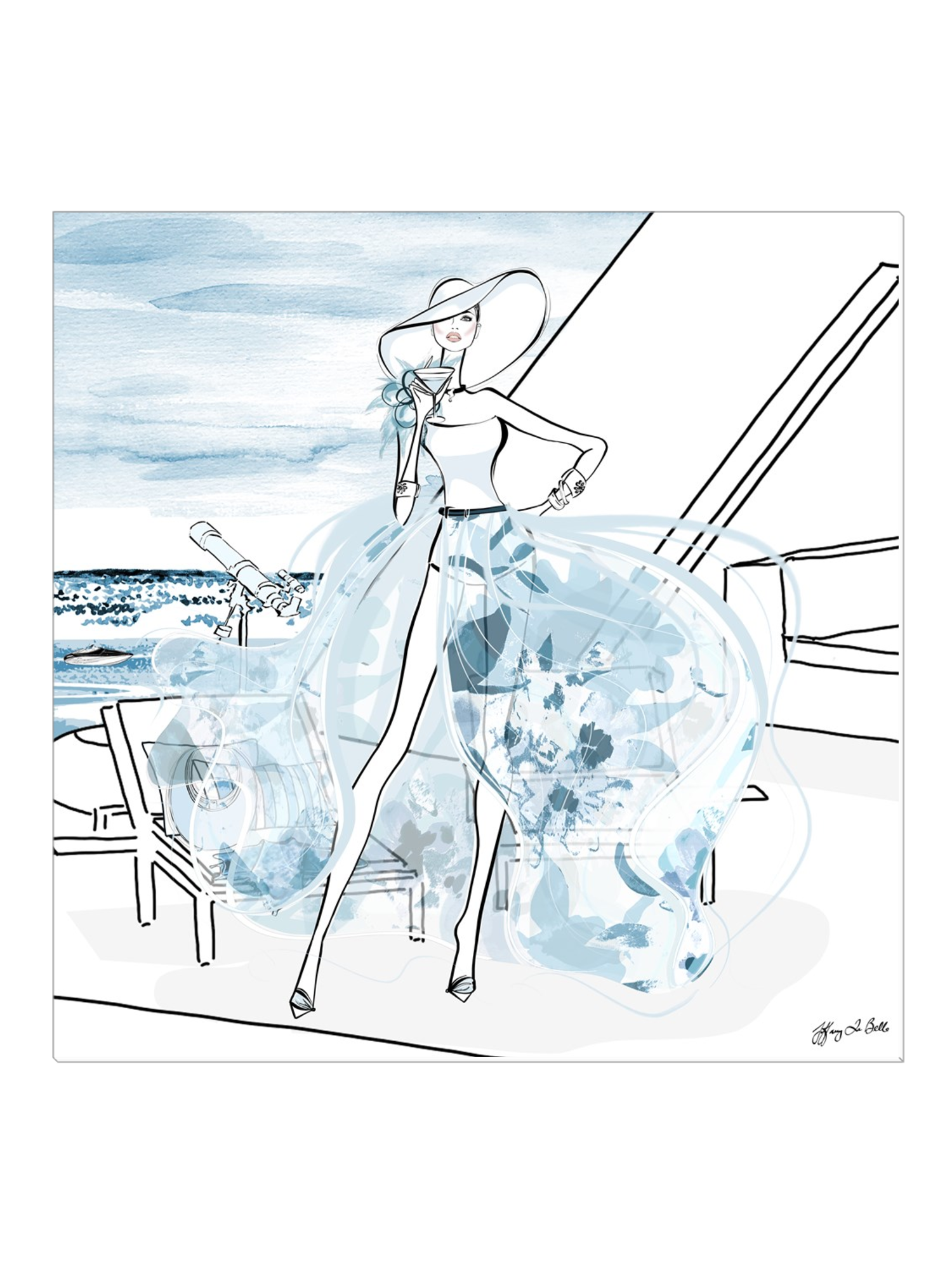Summer is Coming - Illustration - Canvas Gallery Print - Unframed or Framed - Tiffany La Belle