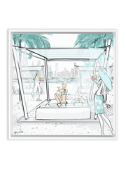 Beach Life Dubai - Illustration - Canvas Gallery Print - Unframed or Framed - Tiffany La Belle