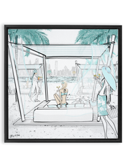 Beach Life Dubai - Illustration - Canvas Gallery Print - Unframed or Framed - Tiffany La Belle