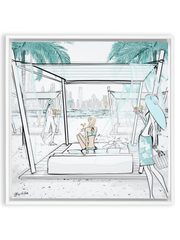 Beach Life Dubai - Illustration - Canvas Gallery Print - Unframed or Framed - Tiffany La Belle