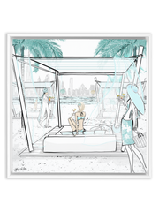 Beach Life Dubai - Illustration - Canvas Gallery Print - Unframed or Framed - Tiffany La Belle