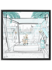 Beach Life Dubai - Illustration - Canvas Gallery Print - Unframed or Framed - Tiffany La Belle
