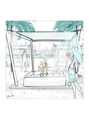 Beach Life Dubai - Illustration - Canvas Gallery Print - Unframed or Framed - Tiffany La Belle