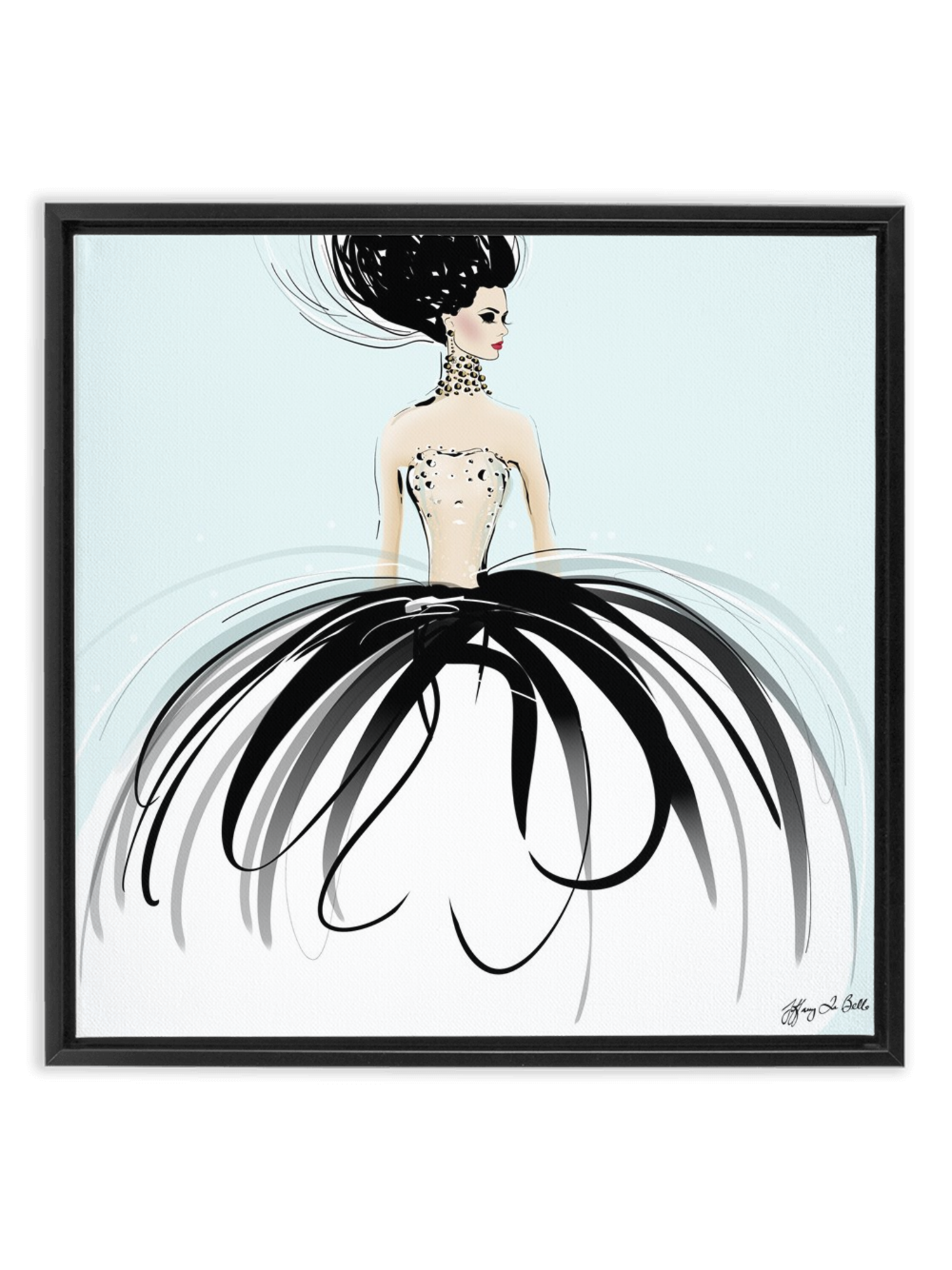 Couture Gems - Illustration - Canvas Gallery Print - Unframed or Framed - Tiffany La Belle