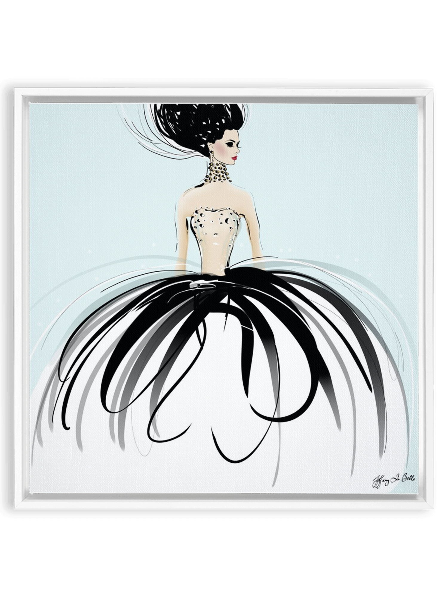 Couture Gems - Illustration - Canvas Gallery Print - Unframed or Framed - Tiffany La Belle