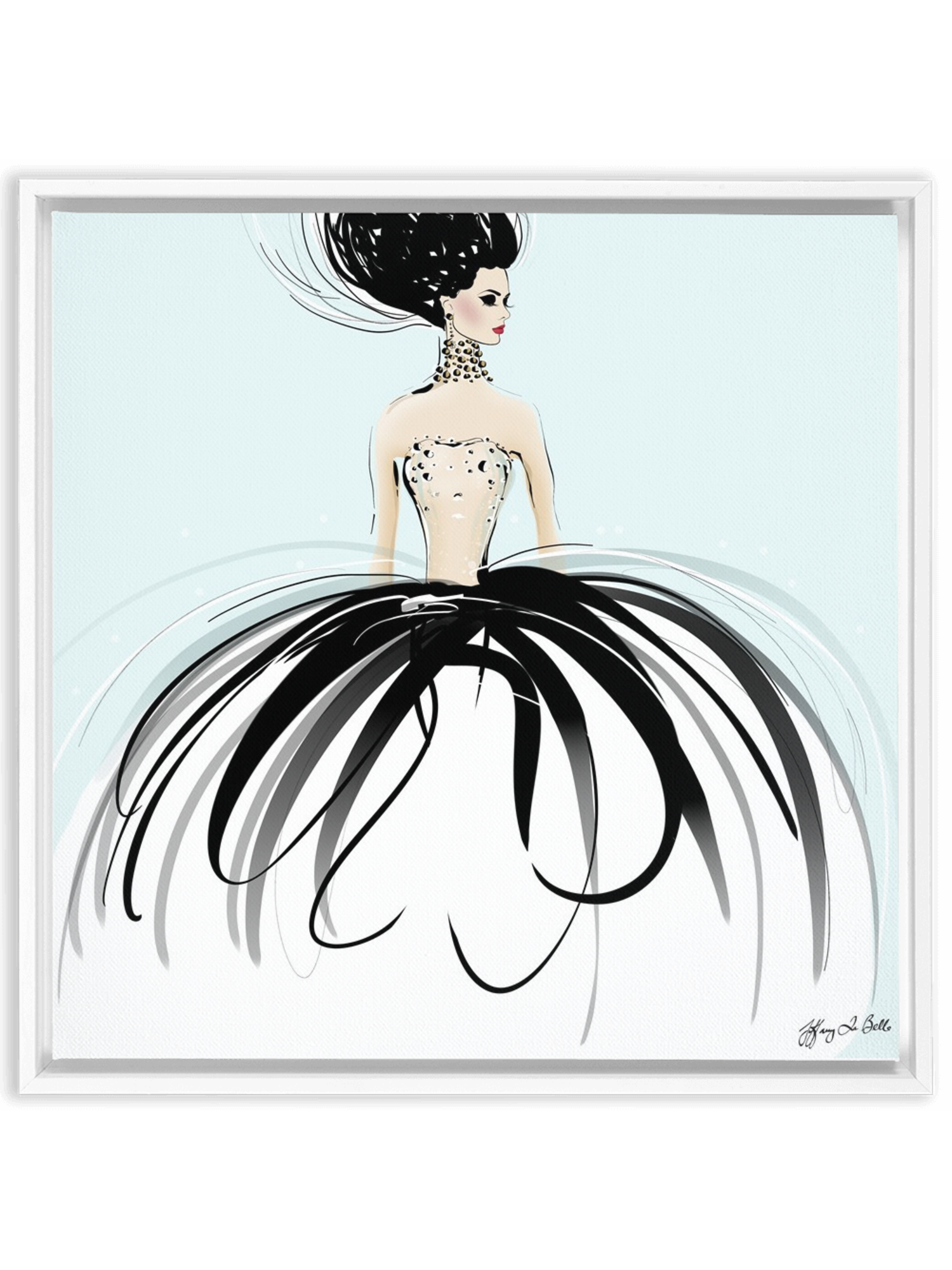 Couture Gems - Illustration - Canvas Gallery Print - Unframed or Framed - Tiffany La Belle