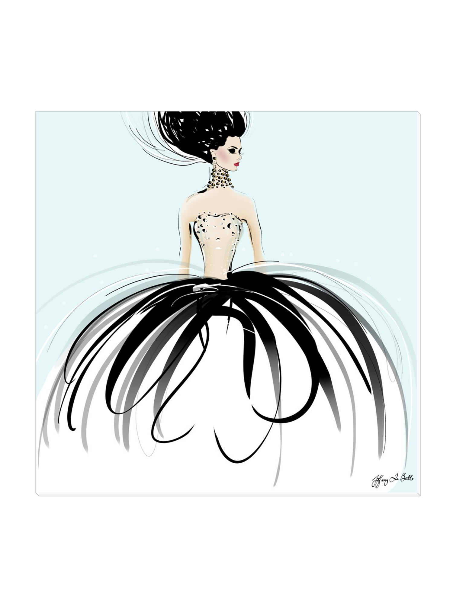 Couture Gems - Illustration - Canvas Gallery Print - Unframed or Framed - Tiffany La Belle