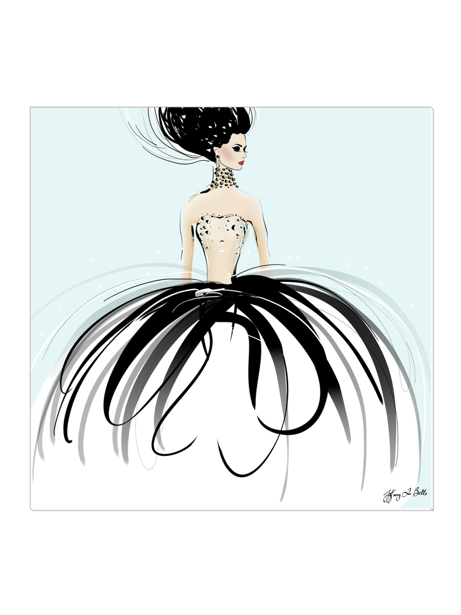 Couture Gems - Illustration - Canvas Gallery Print - Unframed or Framed - Tiffany La Belle