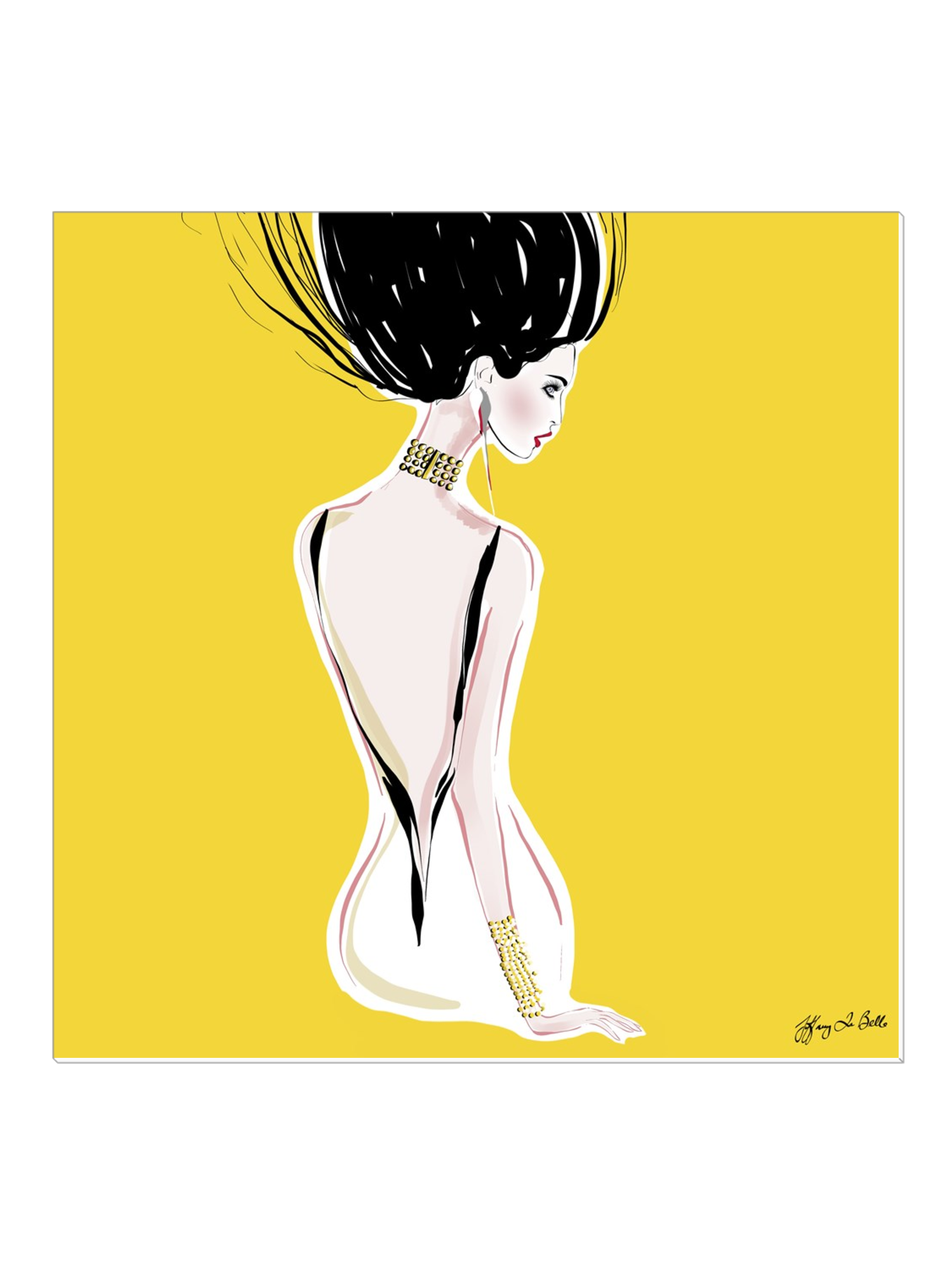 Quite Shy - Illustration - Canvas Gallery Print - Unframed or Framed - Tiffany La Belle